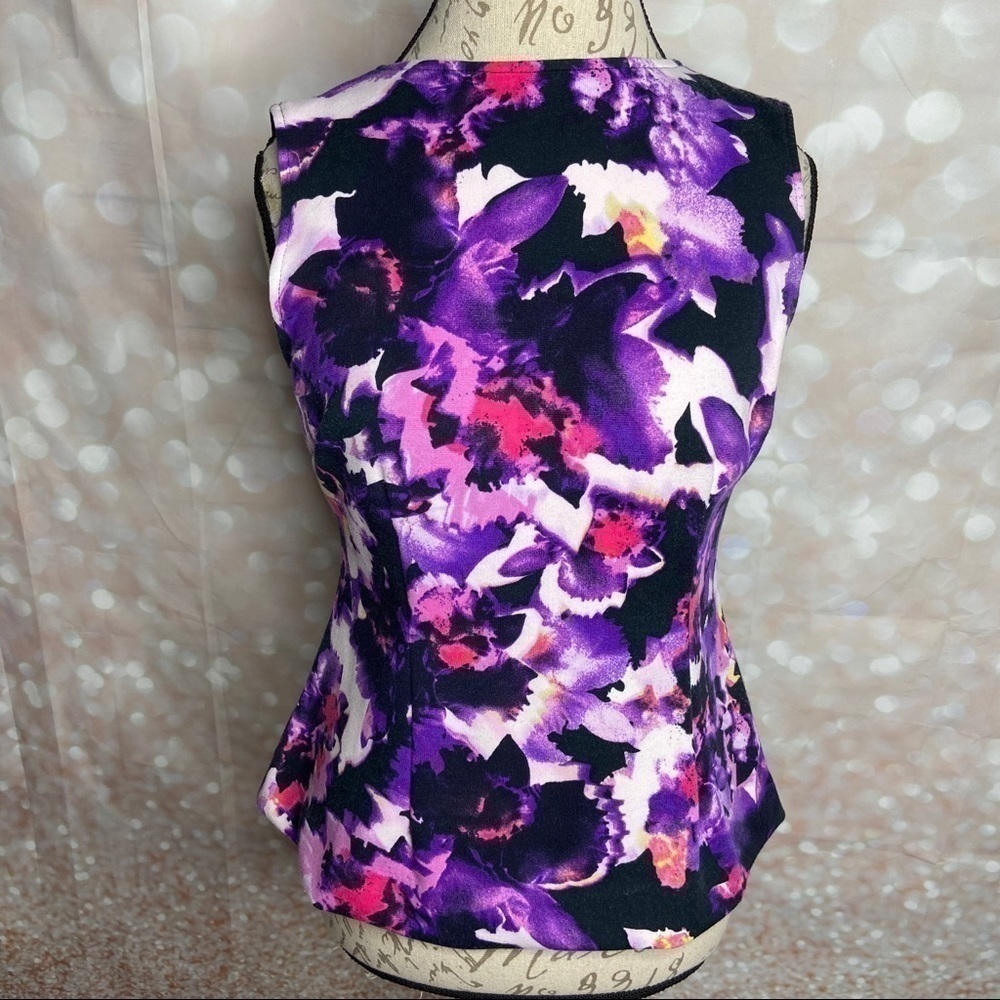 HAL RUBENSTEIN - Orchid Print Sleeveless Top